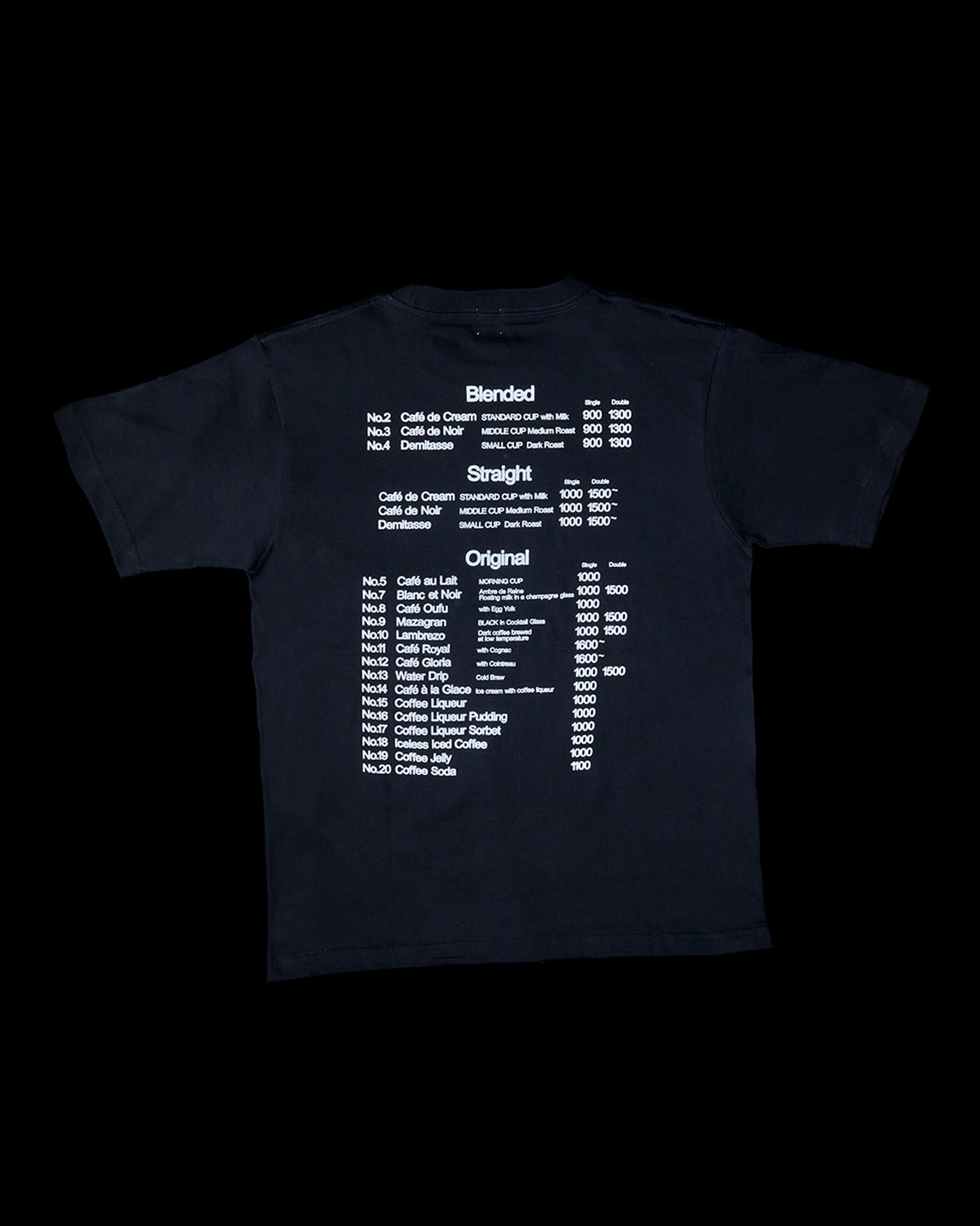 CAFÉ DE L’AMBRE オリジナルTシャツ｜6.2oz 天竺編み（コーマ糸）